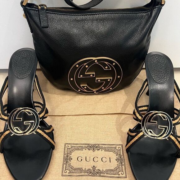 Gucci GG Blondie Mini Leather Bag and Heels Bundle - Picture 6 of 15